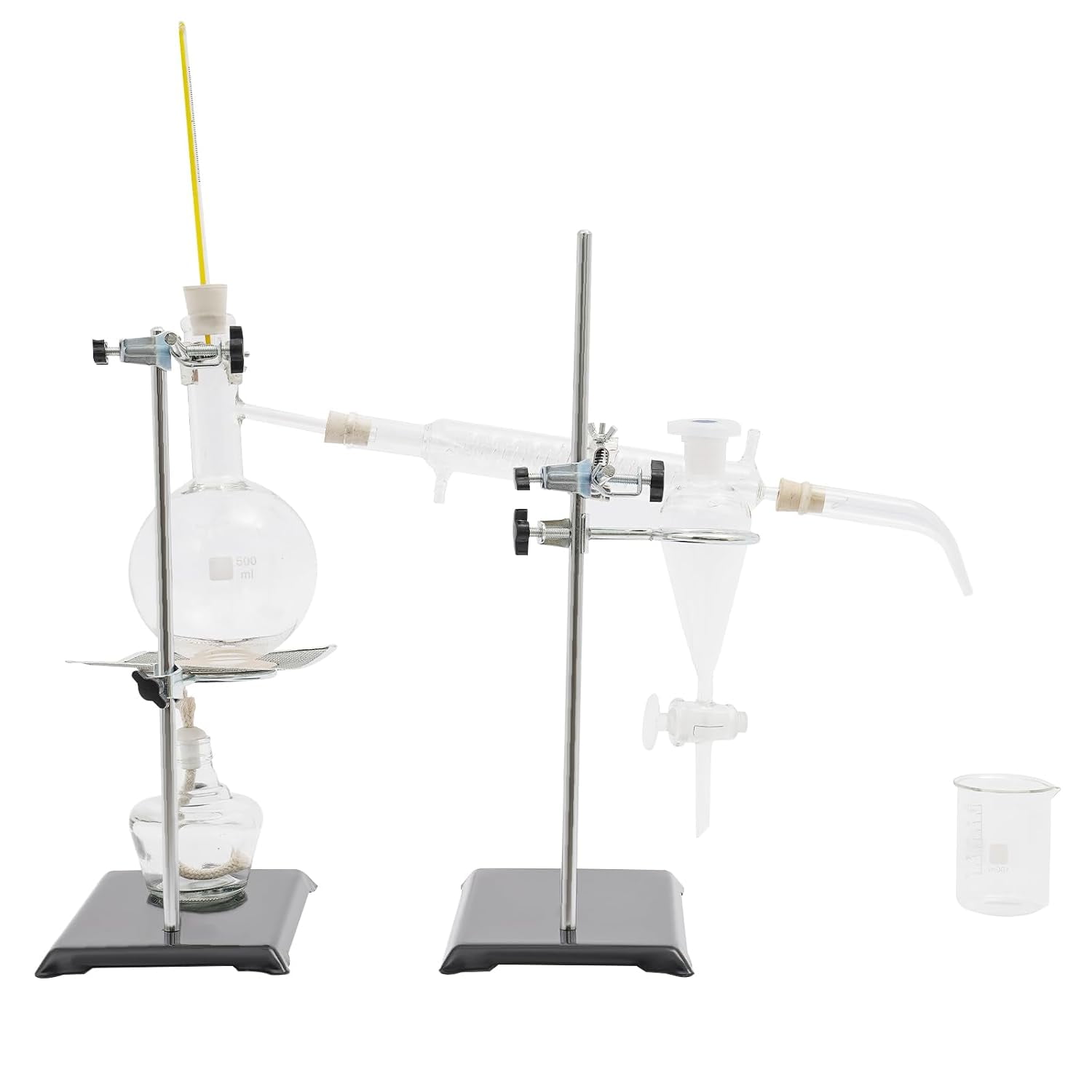 500ml Water Distillation Kit, Full Glass Steam Distillation Equipment for Essential Oil Extraction, Flower Petal Purification & Pure Dew Collection - Complete Distillation Kit for Home & Lab Use