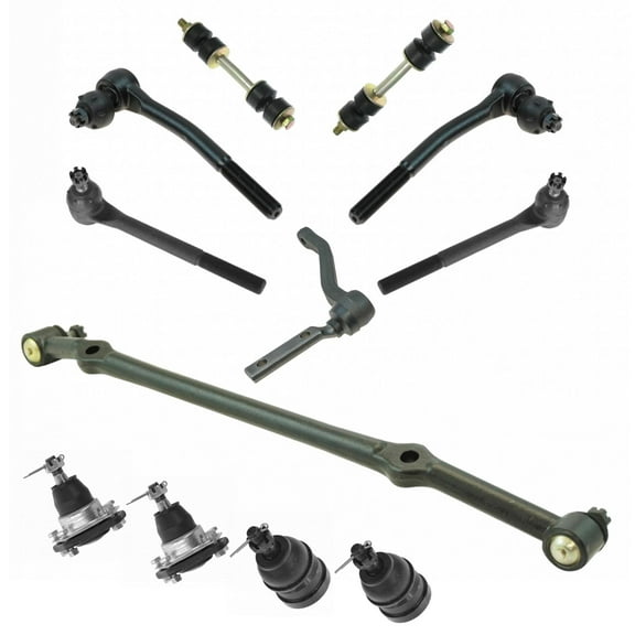 TRQ 12pc Steering Suspension Kit Ball Joints Tie Rods Sway Bar Ends Center Link PSA50215