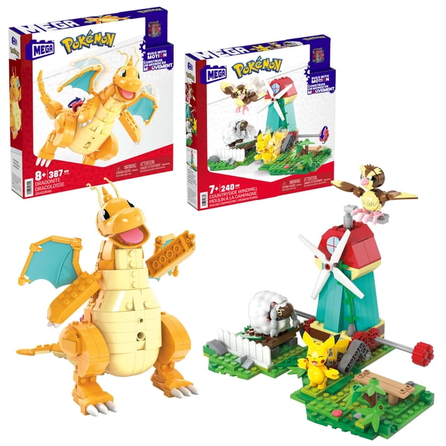 Set de construcción Mega Pokémon Countryside Windmill & Dragonite