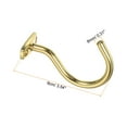thumbnail image 2 of Uxcell Bridge Stick and Ball Rack Hooks Snooker Table Pool Cue Racks Hook, Gold Tone, 2 of 5