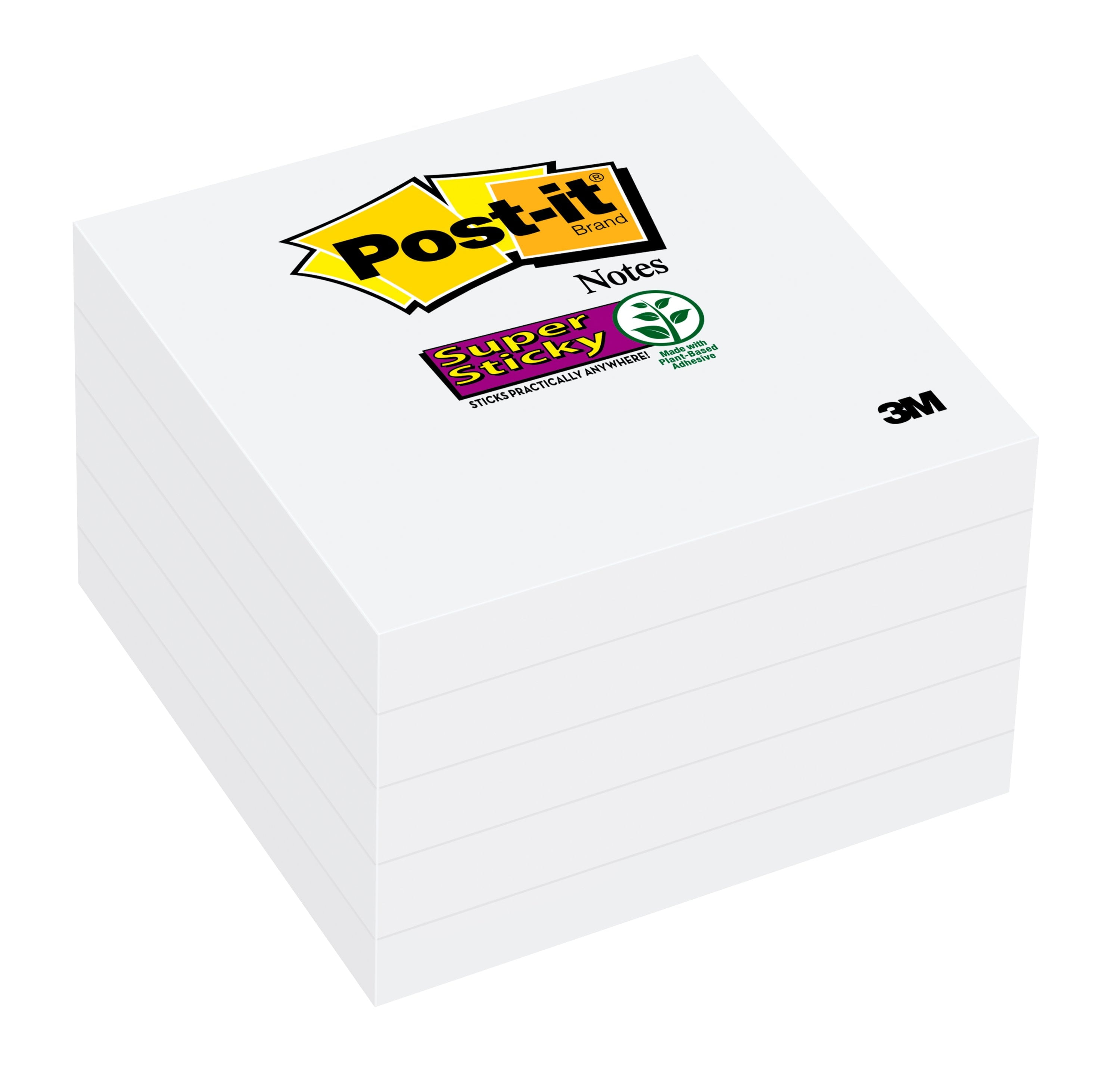 Post It Super Sticky Notes 3 X 3 White 90 Sheets Pad 5 Pads Walmart Com Walmart Com