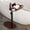 Brown, variant on Bamboo Bathtub Tray Table with Adjustable Height, Freestanding Bath Caddy Side Table for Tub Against Wall, Tub Shelf with Wine Glass Phone Holder, Functional Tray - Patent Protected (Brown)