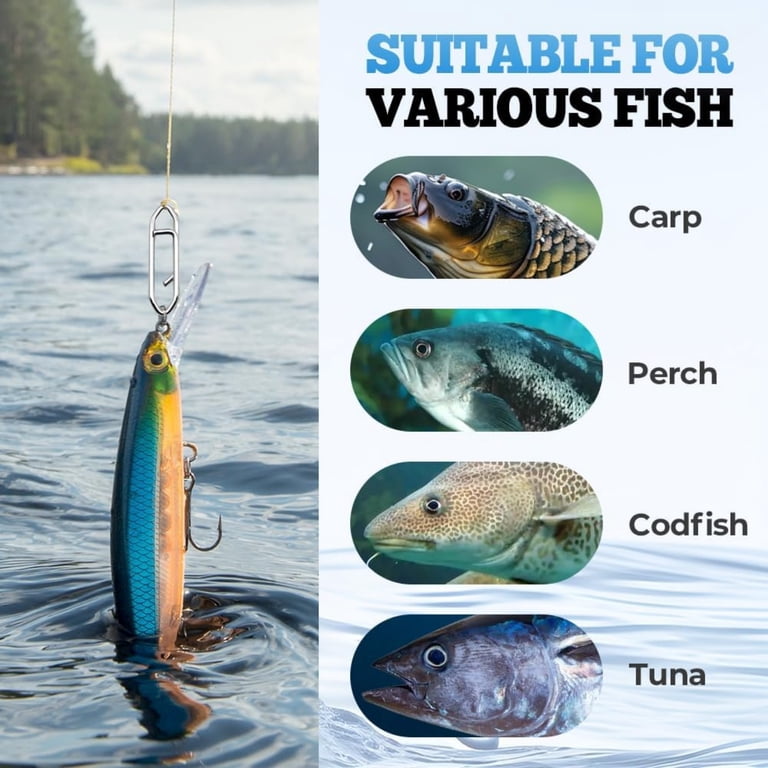change fishing lures fast Quick Float'n Death Dakota Angler Fishing Clips, Stainless Steel Fishing