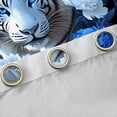 thumbnail image 4 of Feelyou Jungle White Tiger Blackout Curtains Set of 2 (52x84 Each), Blue Rose Flower Window Curtains, Couple Lover Men Women Curtains and Drapes, Window Curtains Decor, 4 of 6