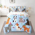 thumbnail image 2 of Homewish Kawaii Animal Dogs 7-Piece Bedding Comforter Set for Boys Girls,Cute Pet King Bedding Sets,Happy Birthday Ultra Soft Bed Sheets,Breathable Home Decor,Reversible, 2 of 8