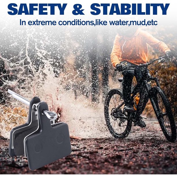 4 Paires de Plaquettes de Frein de Vélo, Plaquettes de Frein à Disque de Bicyclette Semi-Métalliques en Résine et Ressort pour Remplacement de 4 Paires de Plaquettes de Frein de Vélo, Plaquettes de Frein à Disque de Bicyclette Semi-Métalliques en Résine et Ressort pour Remplacement de