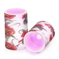 thumbnail image 5 of Red Flowers and Birds Set of 2 Flameless LED Candles Remote and Timer Indoor Outdoor, 5 of 7