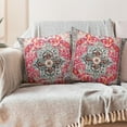 thumbnail image 6 of Boho Throw Pillow Covers 16x16 inch Set of 2 Monaco Rug Persian Carpet Double Sided Pattern Cotton Soft Pillow Case Cushion Cover Bohemian Pillowcase for Couch Sofa Bed Decorative, 6 of 6