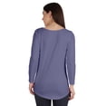 thumbnail image 4 of Inkmeso Womens Basic U-neck T-shirt Full Sleeve Summer Long Tee Workout Top, 4 of 7