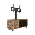thumbnail image 6 of Rustic Brown TV Console with push-to-open Storage Cabinet for TV up to 65in Wood &glass TV Stand for Living Room Bedroom, 6 of 9
