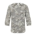 thumbnail image 5 of Vetsdori Juniors 3/4 Sleeve Tops Collared Holiday Pullover Dressy,Summer Round Neck T-shirts for Woman Fashion, 5 of 5