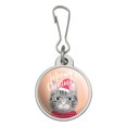 thumbnail image 1 of Meowy Merry Christmas Cat in Sweater and Hat Jacket Handbag Purse Luggage Backpack Zipper Pull Charm, 1 of 5