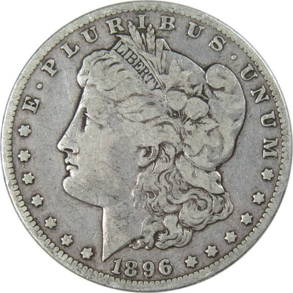 1896 O Morgan Dollar F Fine 90% Silver $1 US Coin Collectible