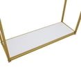 thumbnail image 6 of Anqidi 5.91x3.94 Ft Gold Metal Clothes Rack Freestanding Square Double-Shelves Garment Display Stand for Laundry Room, Bedroom, 6 of 10