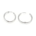 thumbnail image 3 of 50 pair Resistant 202 Stainless Steel Huggie Hoop Earrings Hypoallergenic Earrings with 316 Surgical Stainless Steel Pin Stainless Steel color 10 Gauge 25x2.5mm Pin: 1mm Inner Diameter: 20mm, 3 of 3