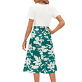 thumbnail image 5 of UVN Summer Dresses for Women Short Sleeve Ribbed Casual Midi Dress Ladies Floral Print Sundress with Pockets, 5 of 9
