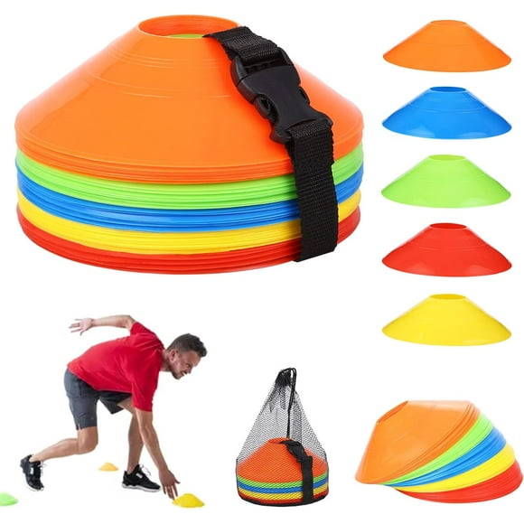 50-Piece Marking Hats Sports Hats with Drawstring Mesh Pockets Football Hat Set for Soccer, Hockey, Skating, Handball or Coordination Training Aids