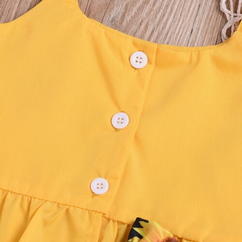 Canis Baby Girls Clothes Crop Tops Sunflower Shorts Pants Outfits