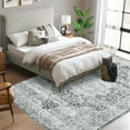 thumbnail image 3 of FairOnly 9'x12'Distressed Floral Rugs for Living Room Vintage Low Pile Non Slip Non Shedding Stain Resistant Area Rug for Bedroom Playroom,Grey, 3 of 7