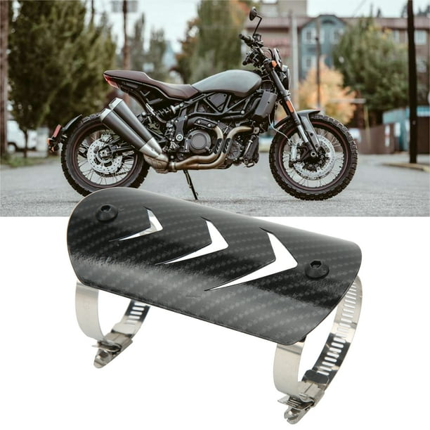 Protector de Tomo de Silencia de Escape, Cubierta de Protección Térmica, Acero inoxidable Con Correa de Manguera y Abrazadera, Universal para Motocicleta, Evita