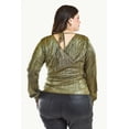thumbnail image 3 of Blusa efecto metalico Roman Fashion /Tallas Extras, 1883 (Dorado) dorado 36, 3 of 7
