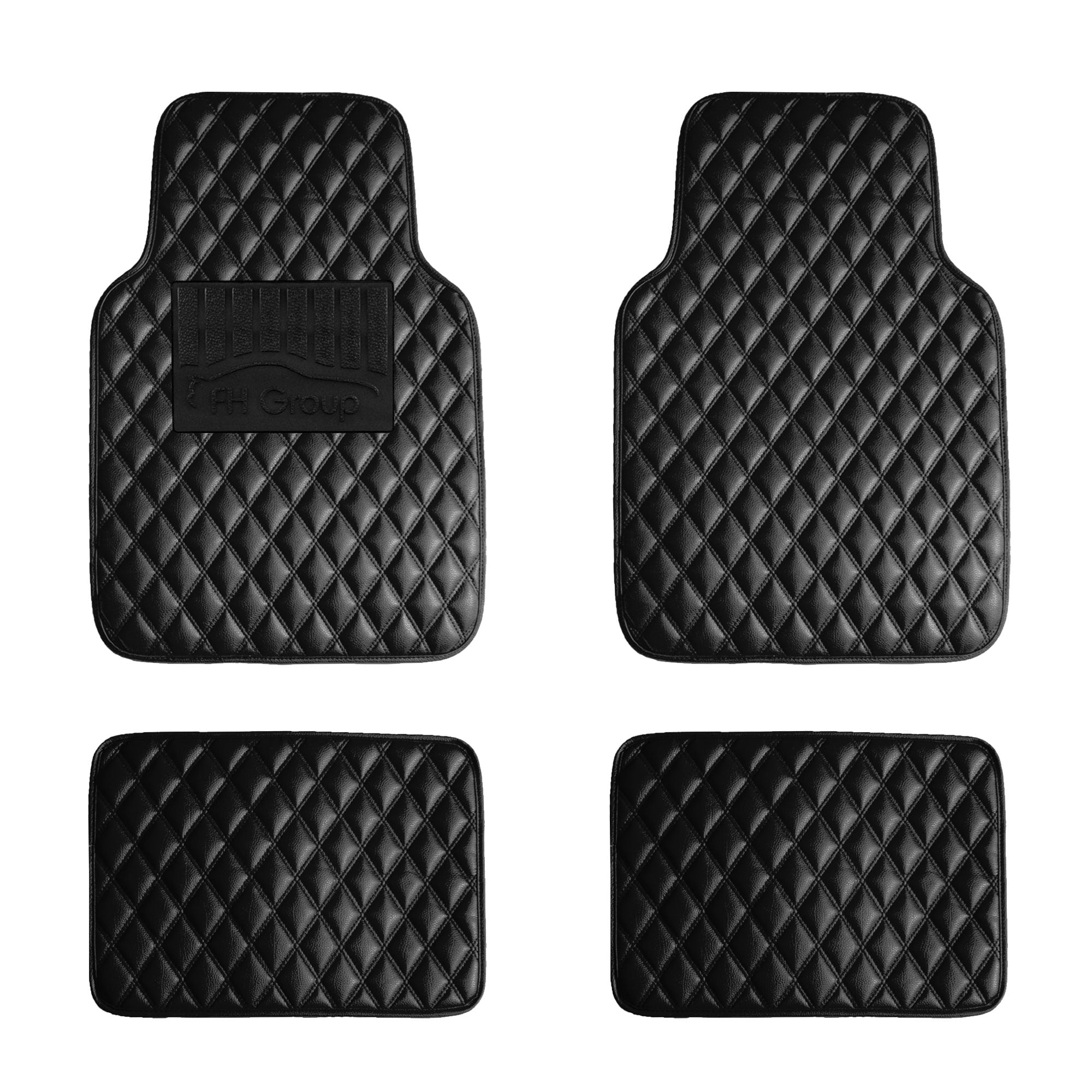  CAR Pass Luxury Faux Leather Universal Fit 3D Waterproof Car  Floor Mats, Super Anti-Slip saft for Suvs,Vans,Trucks,Pack of 4,Durable,All  Weather,Easy Clean (Black with Red, Medium Size) : Automotive