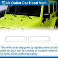 thumbnail image 3 of Recubrimiento del ventilador de salida de aire del capó Unique Bargains para Jeep Wrangler JL JLU 2018-2024, recubrimiento decorativo exterior ABS blanco 15x4.5cm 7 piezas, 3 of 7