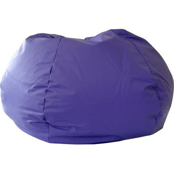 D2D Leather Look Vinyl Bean Bag Purple