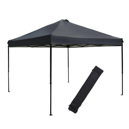 Canopy Roller Bag Abba Patio 10 x 10-Ft Outdoor Portable Pop Up Canopy with Roller Bag, Folds Instantly, Dark Grey ()