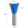 thumbnail image 2 of Unique Bargains 1/2' Shank 1-1/4' Dia Tungsten Carbide Dovetail Joint Bit Dovetail Router Bit for Wood, 2 of 7