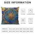 thumbnail image 5 of Square Throw Pillow Covers Golden Blue Mandala Pillow Cases Decorative for Home Bedroom Sofa Pillowcases Standard Size, 5 of 5