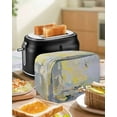 thumbnail image 5 of Fsddascl Abstract Geometric Toaster Cover 4 Slice, Large Kitchen Appliance Covers, Simple Yellow Blue Oil Painting Toaster Oven Cover with Loop, Bread Machine Cover Polyester Dust Cover Protection, 5 of 5