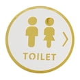 thumbnail image 2 of Señal de baño de 7,8 pulgadas, señal de identificación de baño acrílica, decoración de señalización de puerta redonda para oficina de negocios, Estilo D, 2 of 8