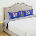 thumbnail image 5 of Dailycode Satin Pillow Case Standard Silk Pillow Cover for Hair and Skin Envelope Closure Cute Corgi Dog on Swimming Ring 20"x26", 5 of 9