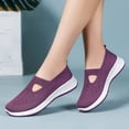 thumbnail image 3 of Domzle Women's Orthopedic Walking Shoes,Woven Breathable Womens Sneakers,Lightweight Non-Slip Arch Support Slip on Shoes Black, 3 of 6
