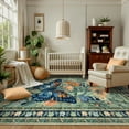thumbnail image 3 of Lahome Decor 8'x10' Butterfly Area Rugs, 8x10ft Large Washable Rugs for Living Room, Non-Slip Bedroom Rugs Stain Resistant Boho Floral Rug Low-Pile Throw Rug for ‎Dining Room Office,Green, 3 of 10