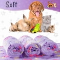 thumbnail image 4 of Manta polar con estampado de patas y tatuajes para mascotas, cachorros y gatos, color morado, 4 of 7
