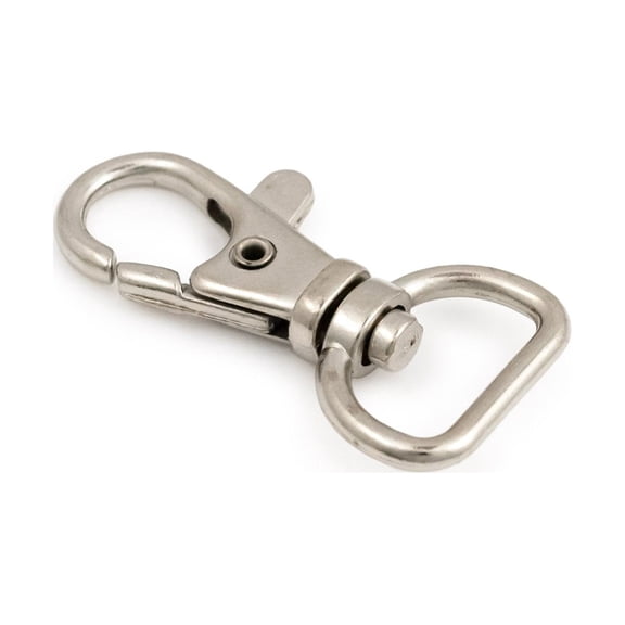 Badge I.D. Swivel Clip Lanyard Silver Color