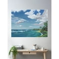 thumbnail image 2 of Poipu Beach Kauai, Hawaii - Acrylic Painting Poster Wall Art, Modern Wall Decor For Living Room Bedroom, 8x12 UNFRAMED, 2 of 3