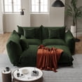 thumbnail image 5 of Advwin L-Shaped Modular Sectional Sofa with Ottoman, Modern 3-Seater Oversized Cloud Couch with Thick Cushions for Living Room, Bedroom, Apartment, Small Spaces, Green, 5 of 10