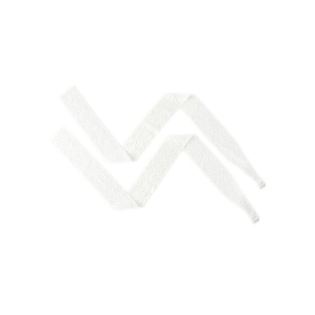 INSPIRE CHIC Women's Elastic Adjustable Bra Shoulder Straps Lace Wrap White