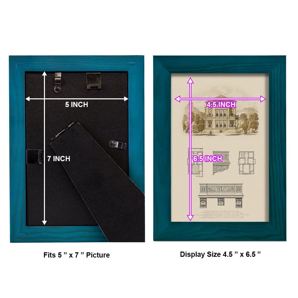 Estate and Plan I -Framed Print w/glass-Ocean Blue