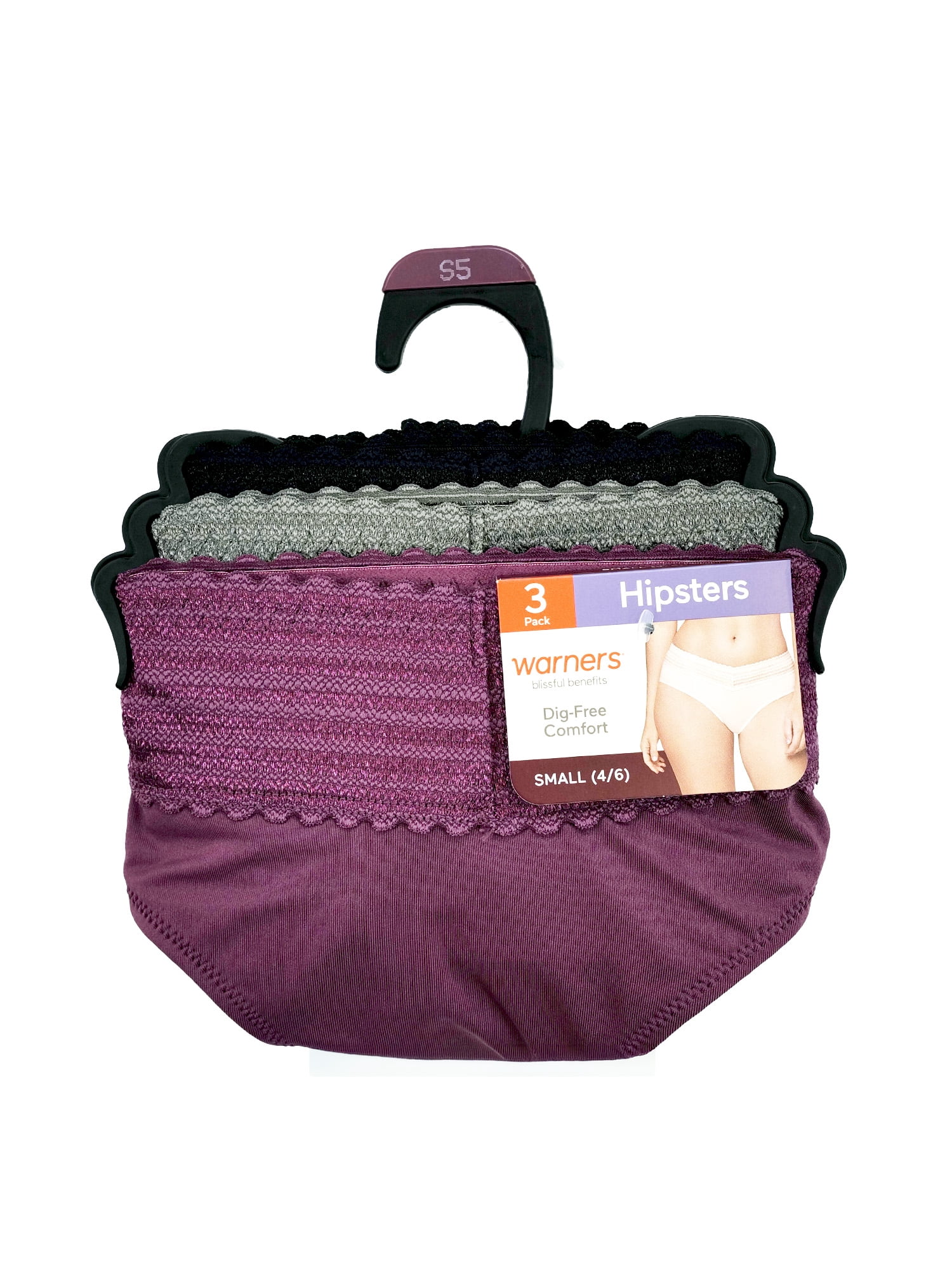 Warners® Blissful Benefits Women's Dig-Free Micro Lace Hipster 3-Pack, Sizes S-3XL