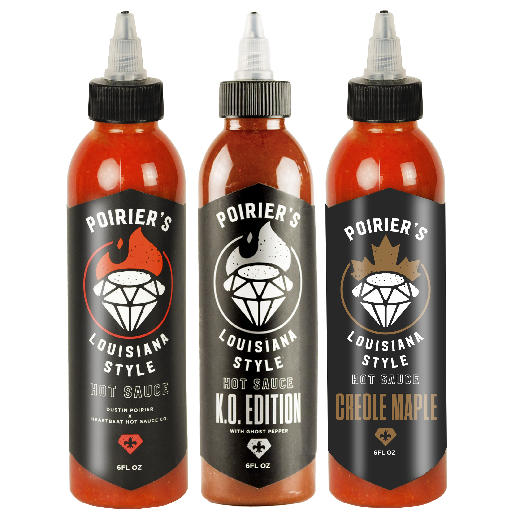 Poirier's Louisiana Style Hot Sauce Trio