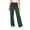 Q93 Green, variant on Womens Fold Over Waist Yoga Pants Wide Leg Full Length Casual Lounge Trousers Contrast Waistband Relaxed Fit Bottoms for Pilates Walking Travel and Everyday Gray,S