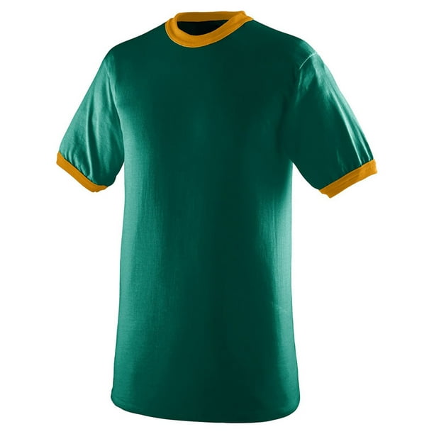 Augusta Sportswear Augusta 710 Ringer TShirt Dark Green/GoldMedium