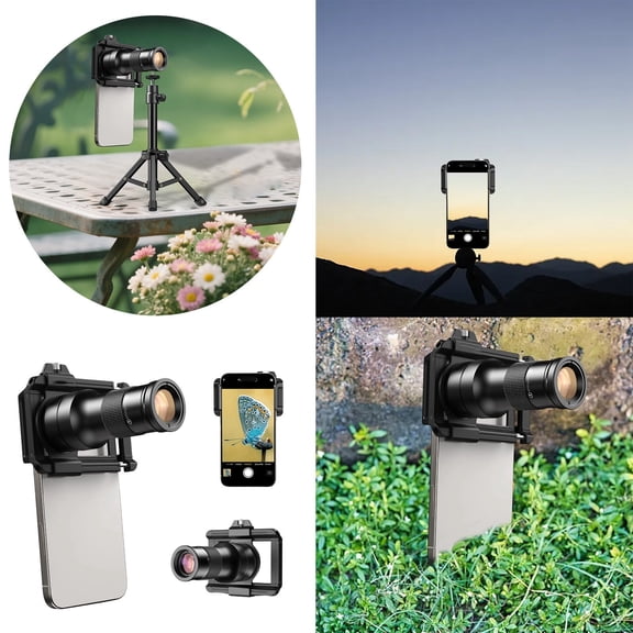 EcoNest 2 In 1 Phone Camera Lens Kit 6X Telephoto Lens And 156mm Lens With Universal Lens Clip Suitable For IPhone And Android Phone Lens Accessories