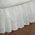 thumbnail image 4 of Fresh Ideas Ruffled Eyelet 14" Bed Skirt, Twin, White, 4 of 5