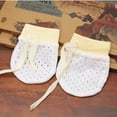 thumbnail image 4 of Fridja 1Pair Newborn Baby Cotton Gloves No Scratch Mittens For 0-6 Months Boys Girls, 4 of 6