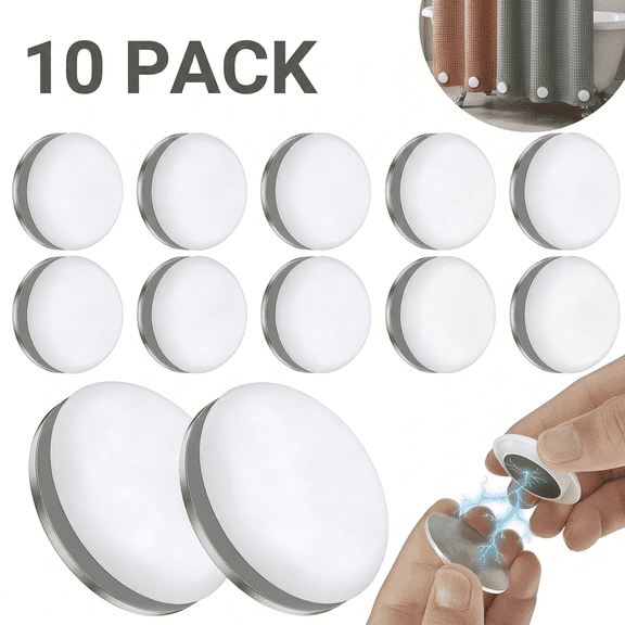 ROSEXIXI 10 Pack Magnetic Curtain Tiebacks Shower Magnets 1.6 Inch Heavy Duty Clips for Tablecloth